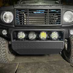 Lighting frame/guard plate for plastic narrow body front bar Including 4 LED(50W*4PCS) spotlights+Relay cable Materialiron for Jimny JB74W JB64W JB74 JB64 2018+