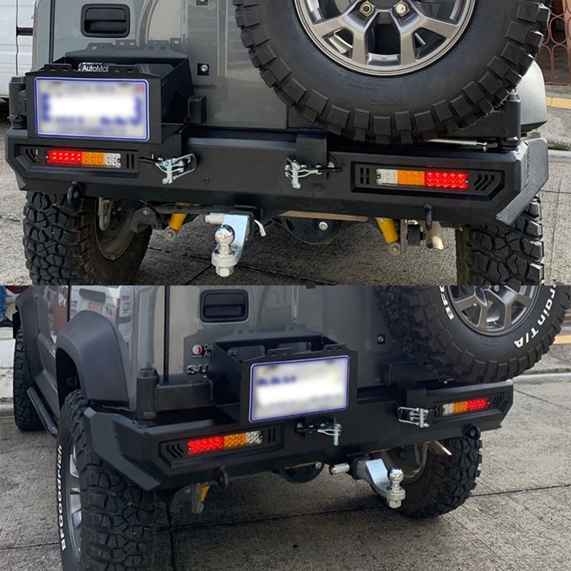 Rear Bumper C Steel with rear lights Bumper & tow bar & Fuel tank & Spare wheel mount for Jimny JB74W JB64W JB74 JB64 2018+