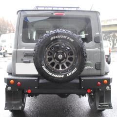 Defender style Rear Bumper -Black Aluminum materials Including lamp and mudguard for Jimny JB74W JB64W JB74 JB64 2018+