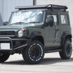 3" Round Pipe with band Bending Side Steps Sanding paint-steel for Jimny JB74W JB64W JB74 JB64 2018+