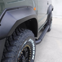 3" Round Pipe with band Bending Side Steps Sanding paint-steel for Jimny JB74W JB64W JB74 JB64 2018+