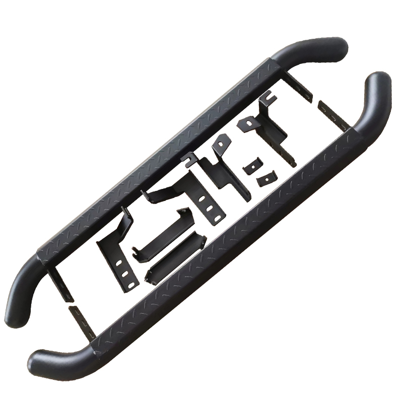 3" Round Pipe with band Bending Side Steps Sanding paint-steel for Jimny JB74W JB64W JB74 JB64 2018+