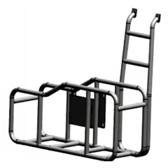 Tail ladder+storage rack+spare wheel rack 3 in 1 for Jimny JB74W JB64W JB74 JB64 2018+
