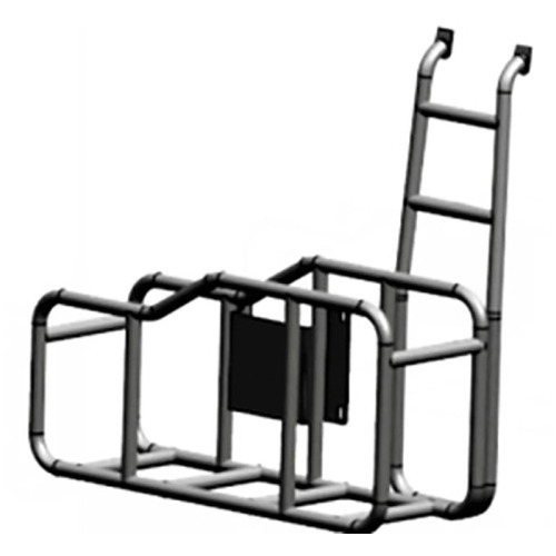 Tail ladder+storage rack+spare wheel rack 3 in 1 for Jimny JB74W JB64W JB74 JB64 2018+
