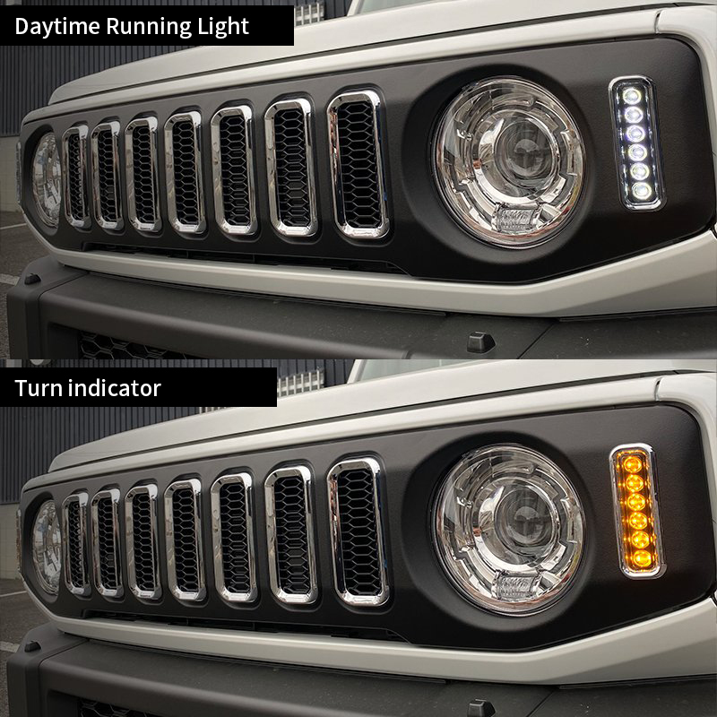 Front Grille A Chromed with LED Indicator+DRL for Jimny JB74W JB64W JB74 JB64 2018+