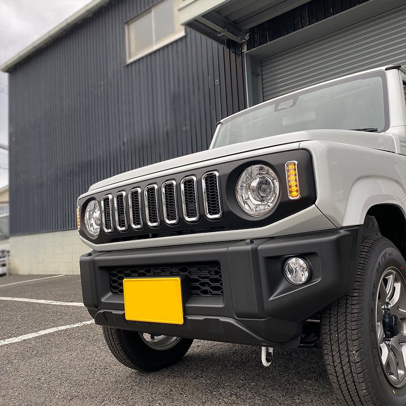Front Grille A Chromed with LED Indicator+DRL for Jimny JB74W JB64W JB74 JB64 2018+