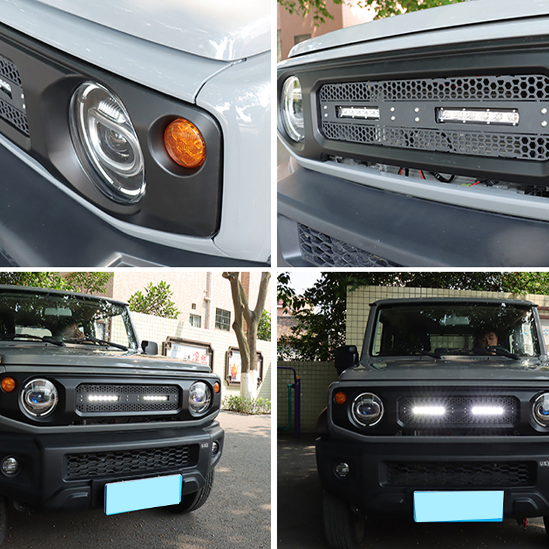 Front Grille F with LED light bar * 2pcs for Jimny JB74W JB64W JB74 JB64 2018+