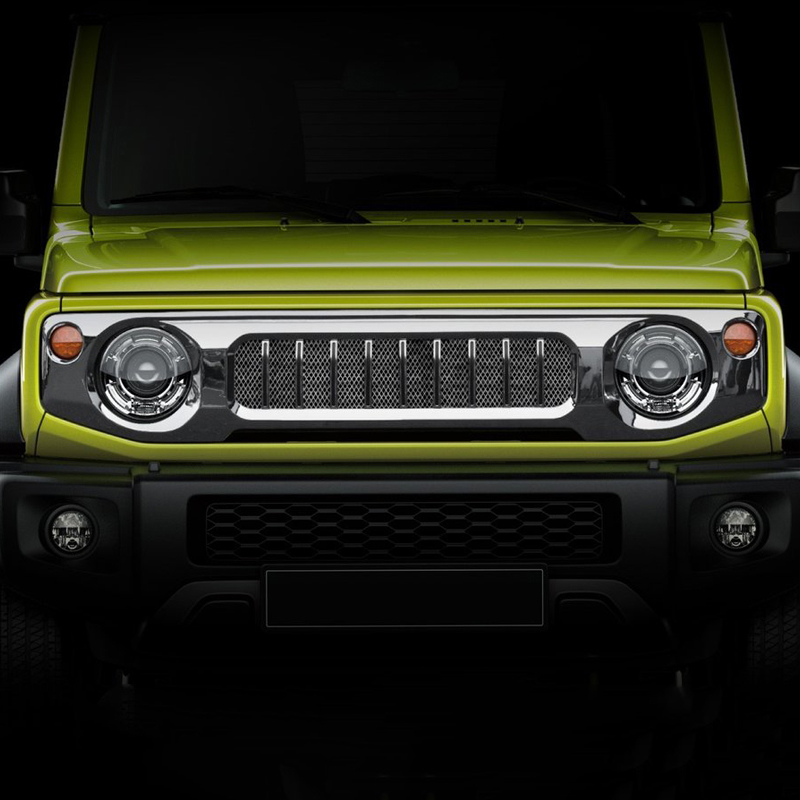 Front Grille D with Insect Grid Chromed for Jimny JB74W JB64W JB74 JB64 2018+