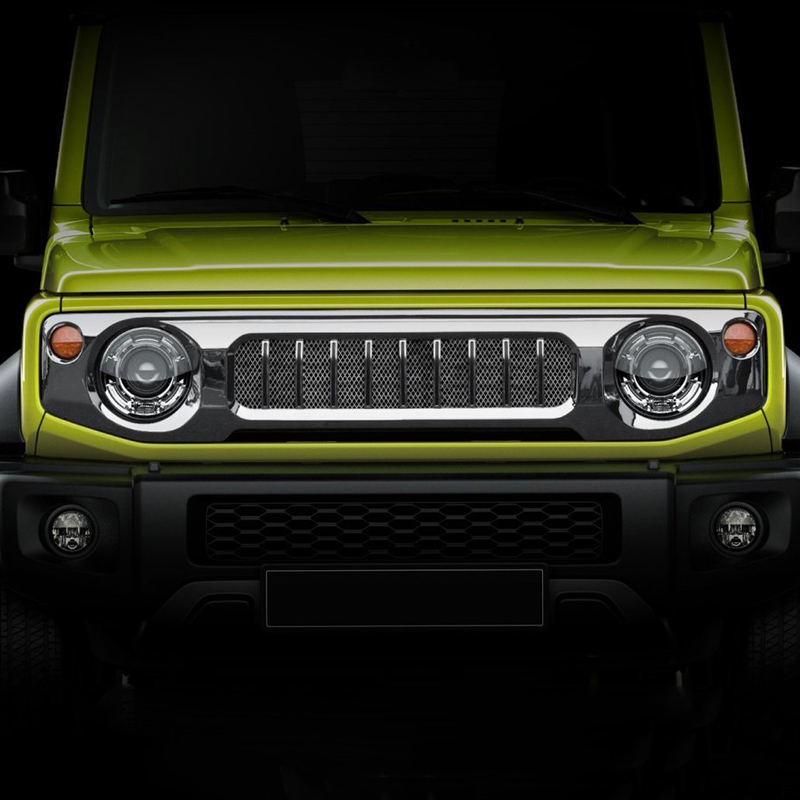 Front Grille D with Insect Grid Chromed for Jimny JB74W JB64W JB74 JB64 2018+