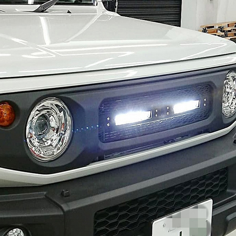 Front Grille F with LED light bar * 2pcs for Jimny JB74W JB64W JB74 JB64 2018+