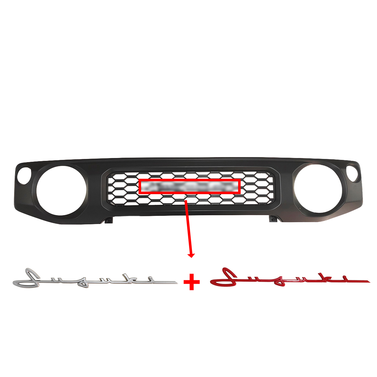 Front Grille GP with 2logo PCS for Jimny JB74W JB64W JB74 JB64 2018+