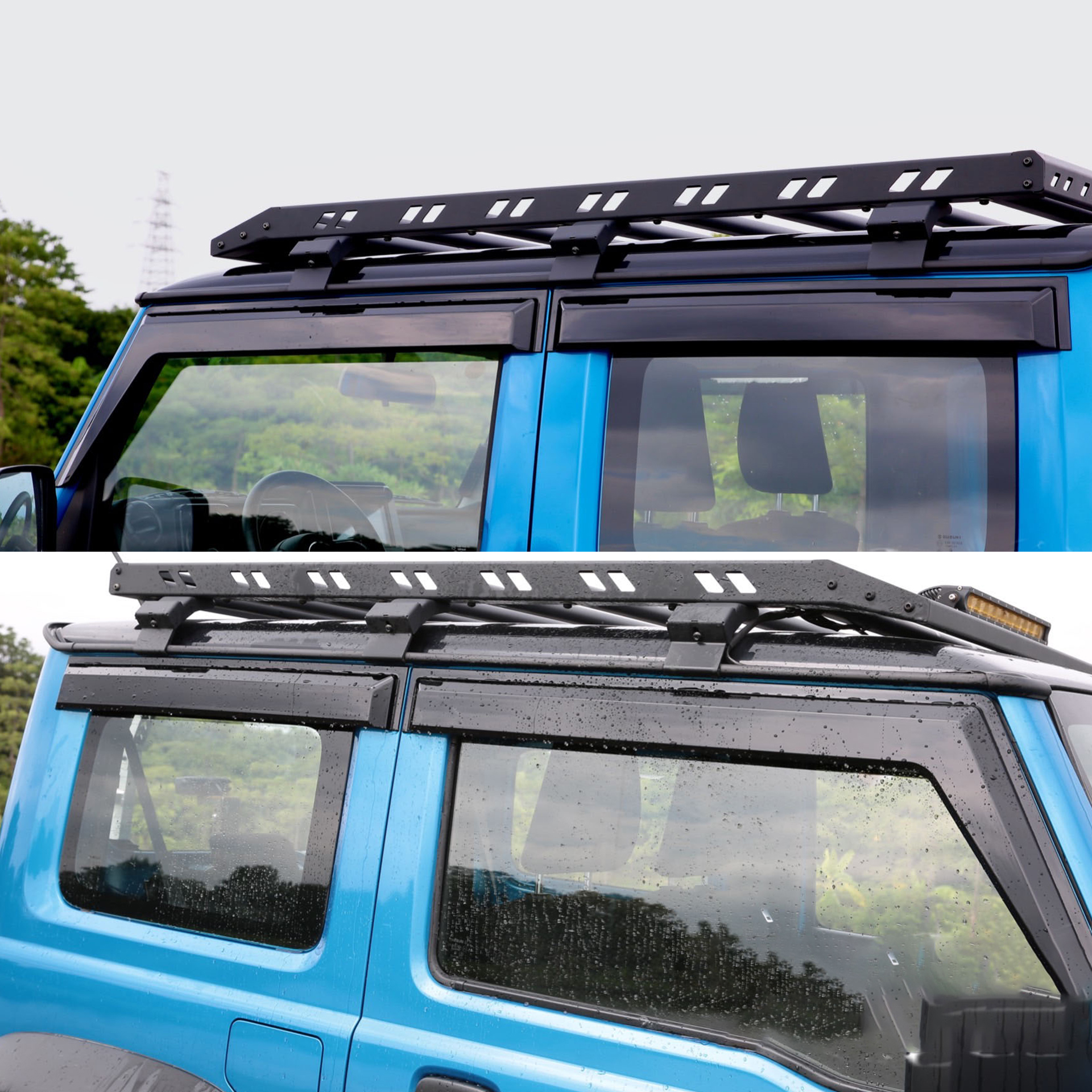 Car Window Visor Window Rain Guards Weathershields Sun Rain Deflector for Jimny JB74W JB64W JB74 JB64 2018+