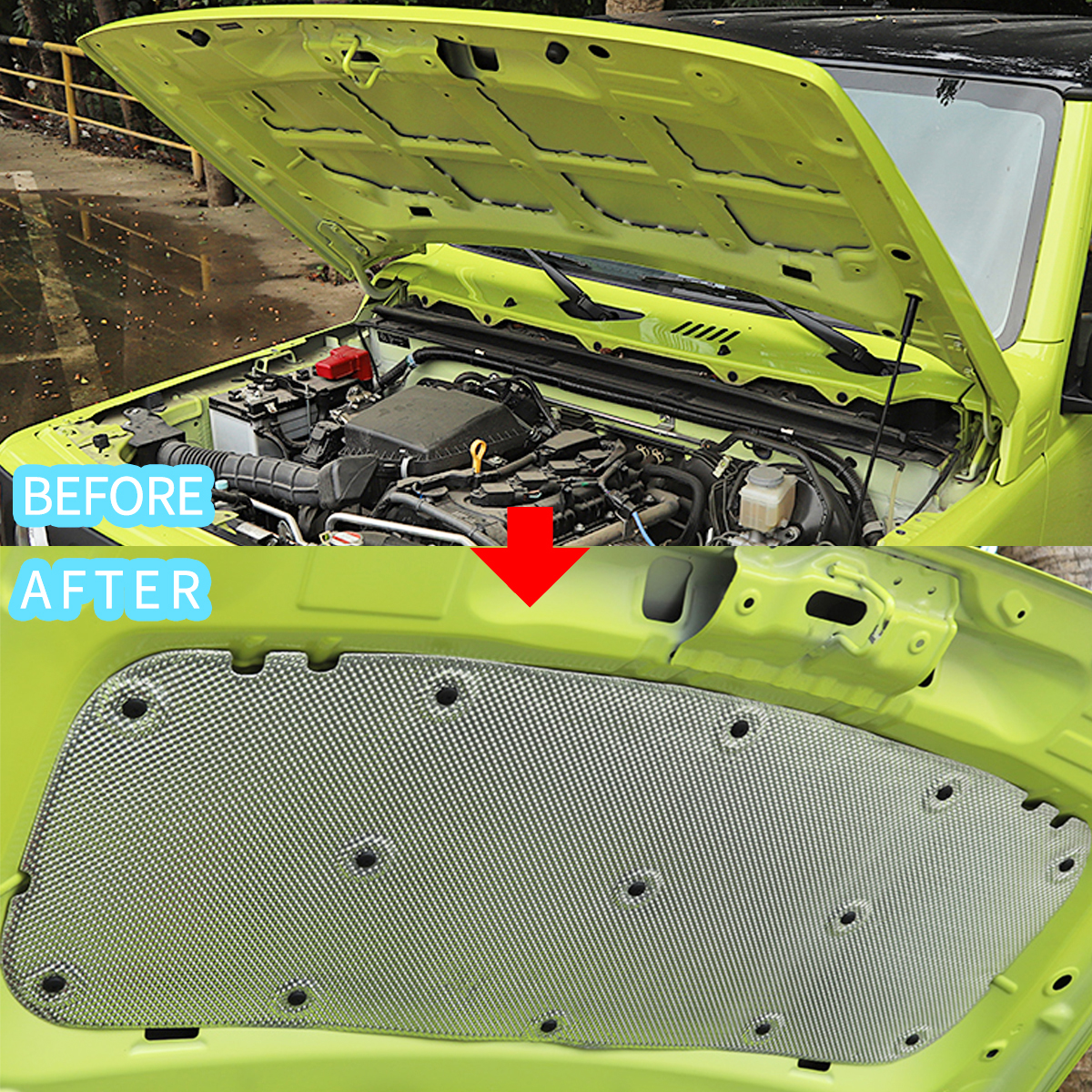 Car Front Engine Hood Heat Insulation Soundproof Cotton Pad Mat Cover for Jimny 2018+ jb74 jb64