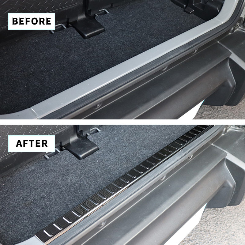 Tailgate Guard Rear Bumper Scuff Plate Rear Trunk Trim Protect For Suzuki Jimny JB64 JB74 2018-2020 Tail Door Inner Guard Decor