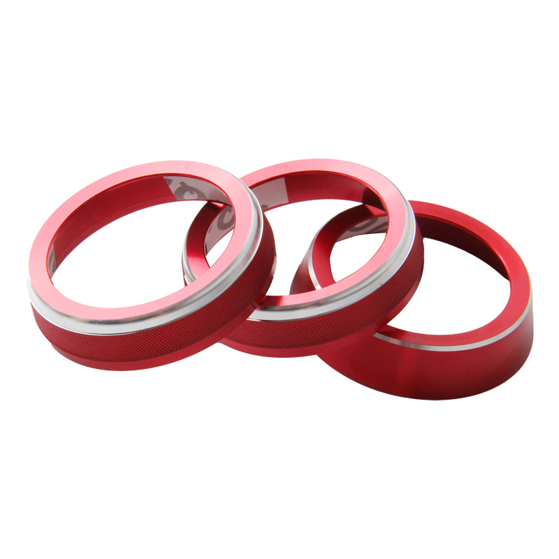 3pcs Air Conditioning Knob Decorative Cover Ring for Suzuki Jimny JB64 JB74 JB64W JB74W 2018 2019 2020 2021