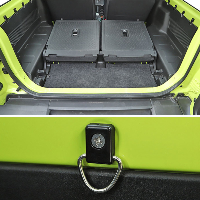 For Suzuki Jimny JB64 Sierra JB74 2019-2023 2PCS Auto Tail Box Tie-Down D Pull Buckle Screw Hook Car Accessories ABS Stainless