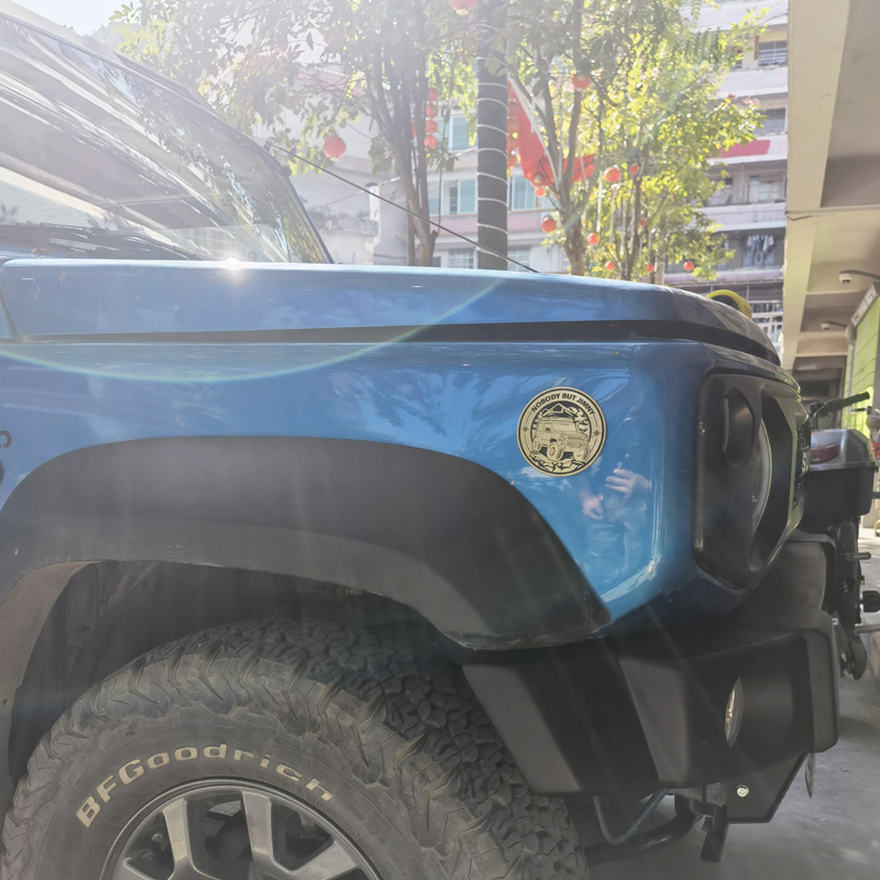 Car Grille Sticker Jimny Badge 85*85*3mm Auto Body Stickers For Suzuki Jimny JB74 JB64 JB43 2016 2022 2023 Exterior Decoration