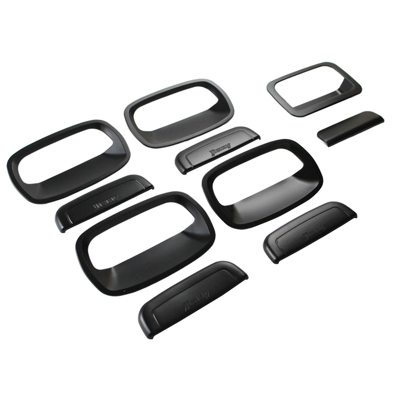 Outer Door Matt Black Car Door Protection Handle Covers With Jimny Logo For Suzuki Jimny 5Doors Jc74