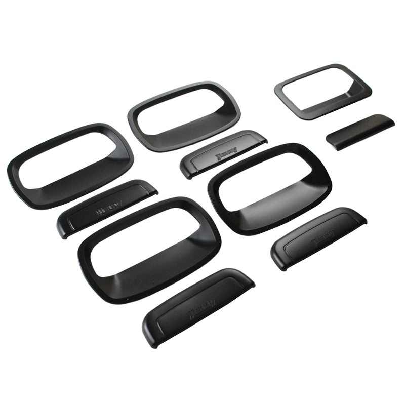 Outer Door Matt Black Car Door Protection Handle Covers With Jimny Logo For Suzuki Jimny 5Doors Jc74