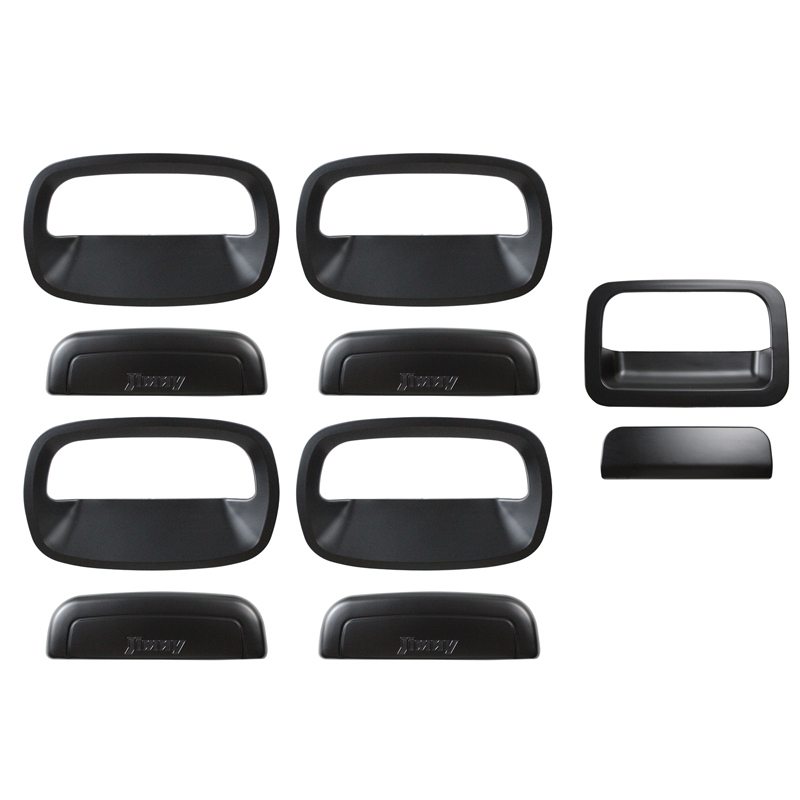 Outer Door Matt Black Car Door Protection Handle Covers With Jimny Logo For Suzuki Jimny 5Doors Jc74