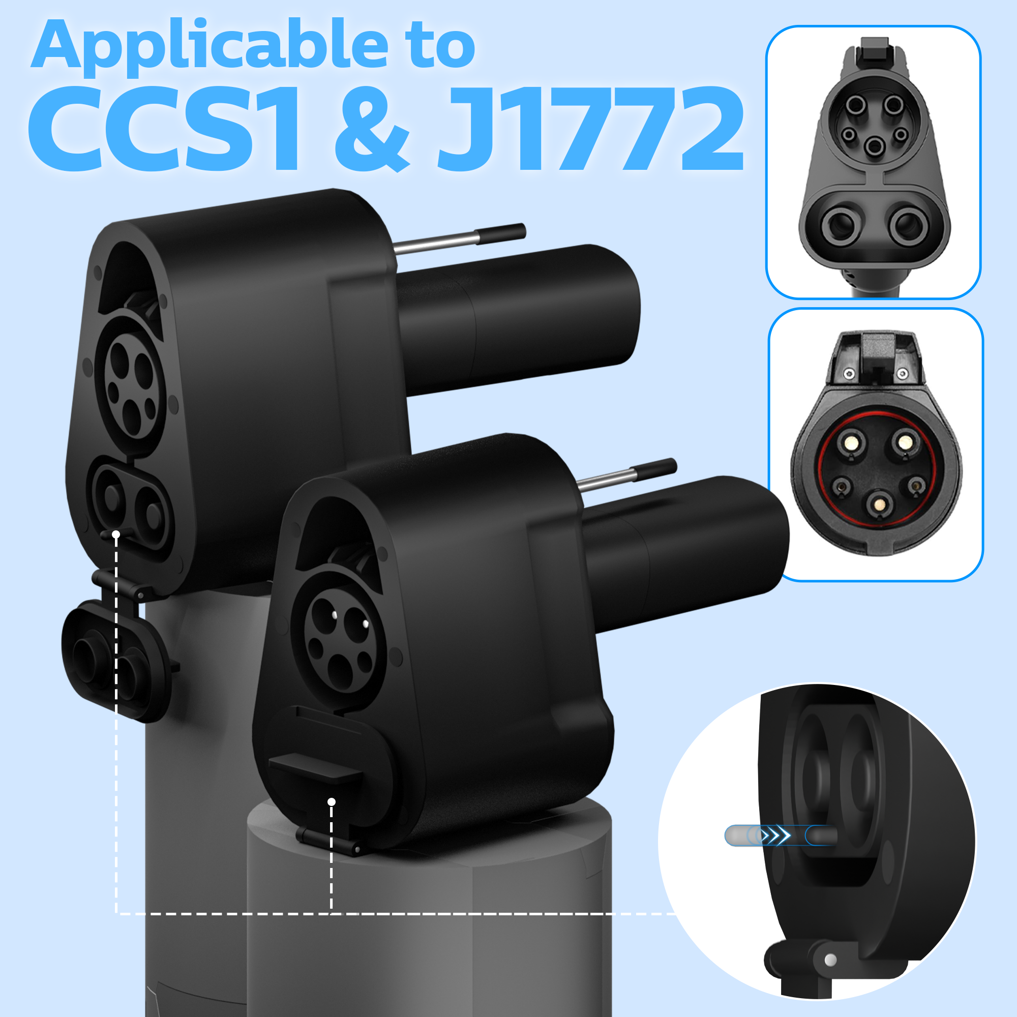 EVPEIWE NACS to CCS1 Adapter, EV Charging Adapter for V3/V4 Supercharger ＆ Other NACS DC Charging Station to Charge CCS1 EV, 500A 1000V Fast Charging : Tesla Supercharger Adapter, NACS to CCS Adapter, Fast