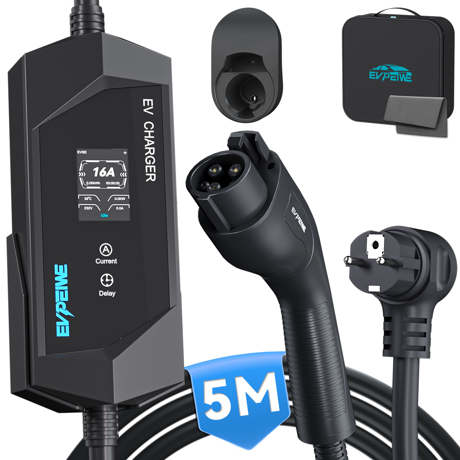 Tera EV充電器 J1772 NEMA 5-15P 3KW Amazon.com: Tera Portable Electric Vehicle Charger: Level 1