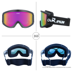 Custom LOGO Outdoor Snow Goggles UV400 Ski Glasses
