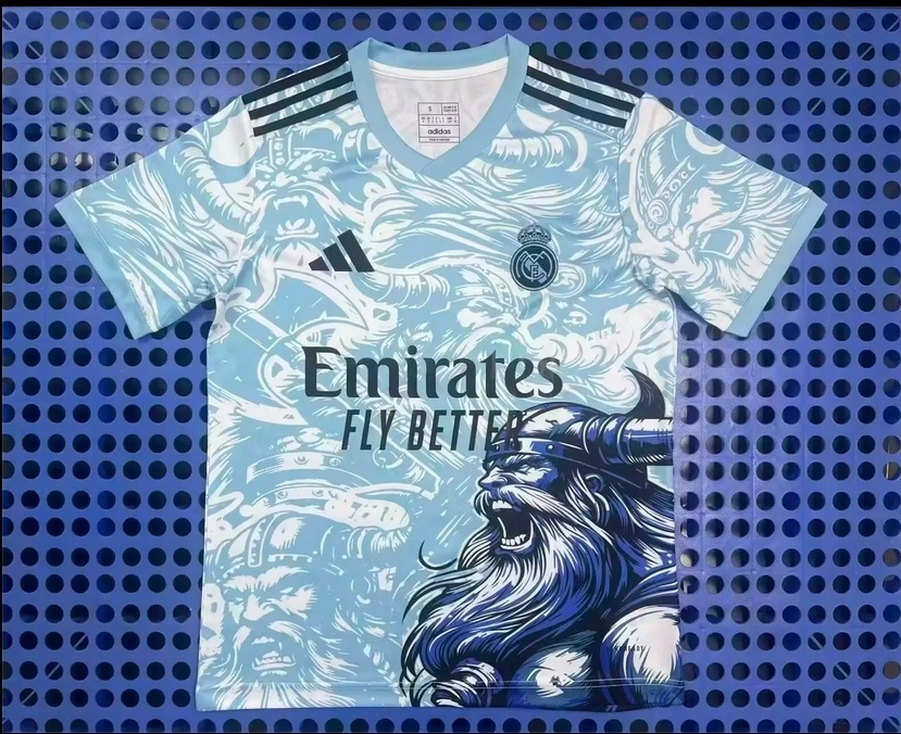 2025-26 Real Madrid Blue Training Football Jersey