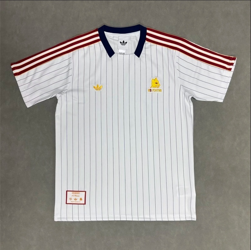 2025-26 Roma White Football Jersey