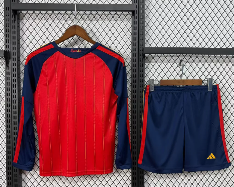 2026-27 Spain Long sleeves Home  Football Kit