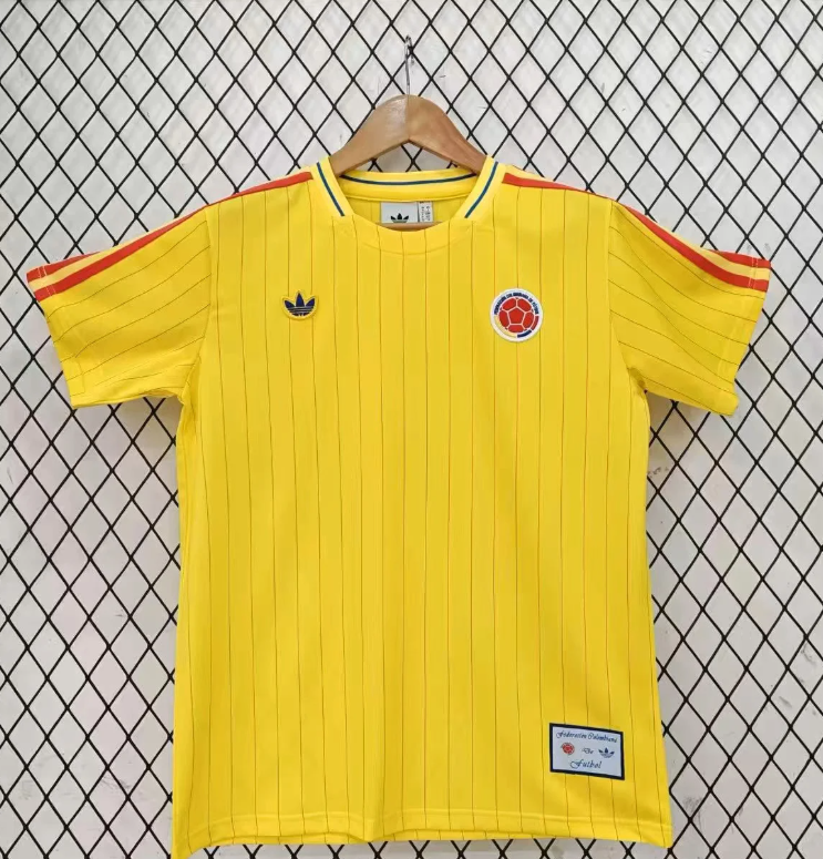 2026-27 Colombia Retro yellow Football Jersey