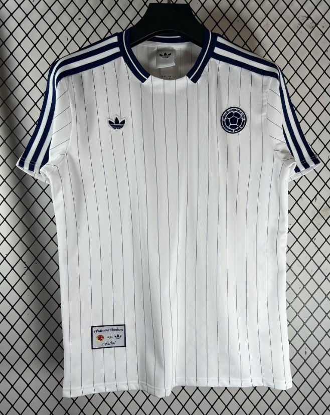 2026-27 Colombia Retro white Football Jersey