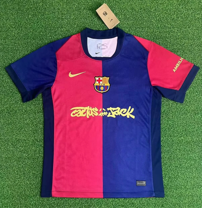 2024-25 Barcelona Home gold advertising collaboration edition football jersey