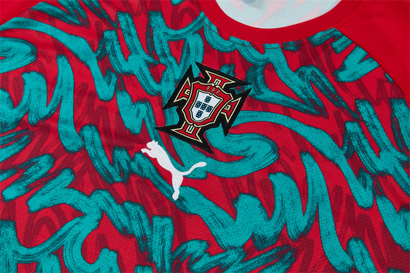 2026/27  Portugal Red and green Short Sleeve Tracksuits