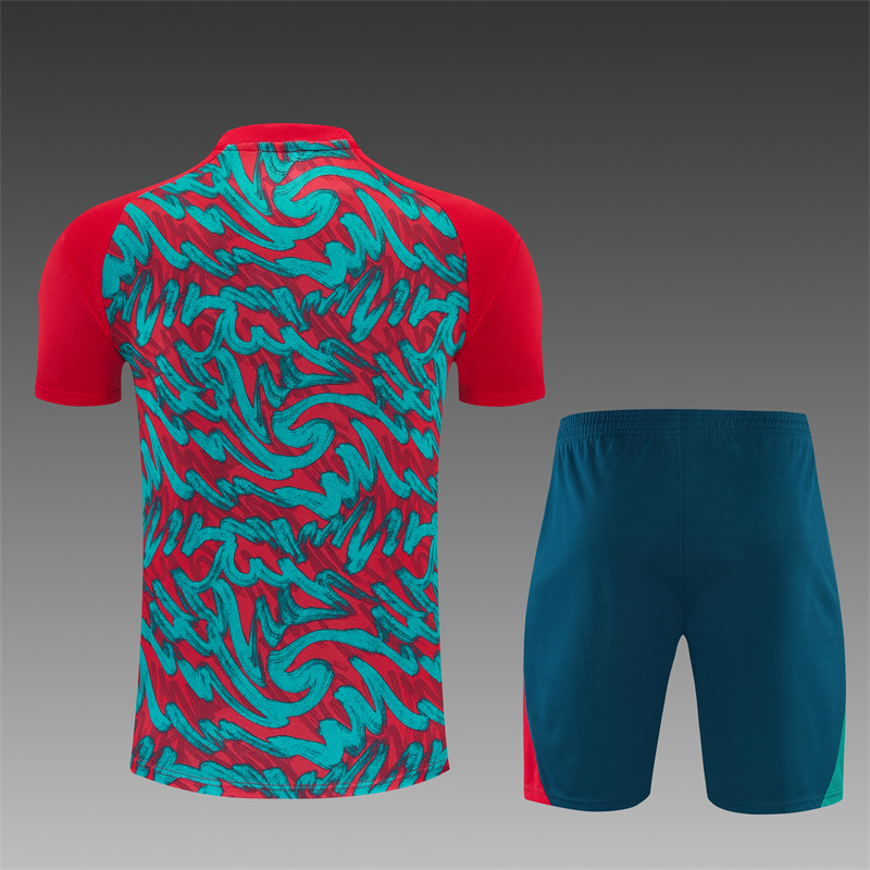 2026/27  Portugal Red and green Short Sleeve Tracksuits