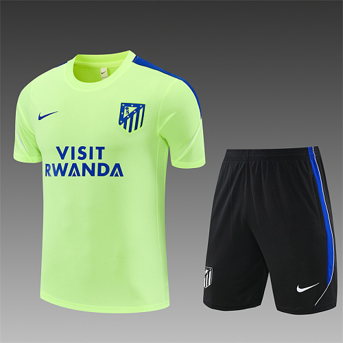2026/27  Atletico Madrid Fluorescent green Short Sleeve Tracksuits