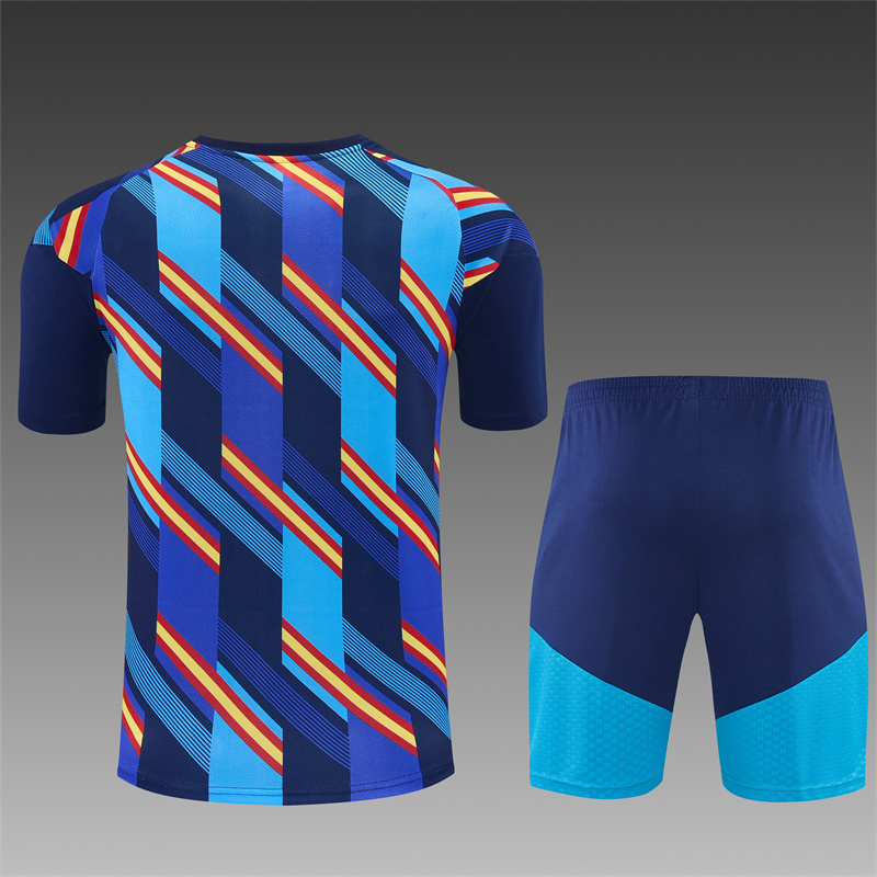 2026/27  Spain Camouflage royal blue Short Sleeve Tracksuits