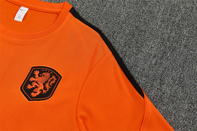 2026/27 Netherlands orange Short Sleeve Tracksuits