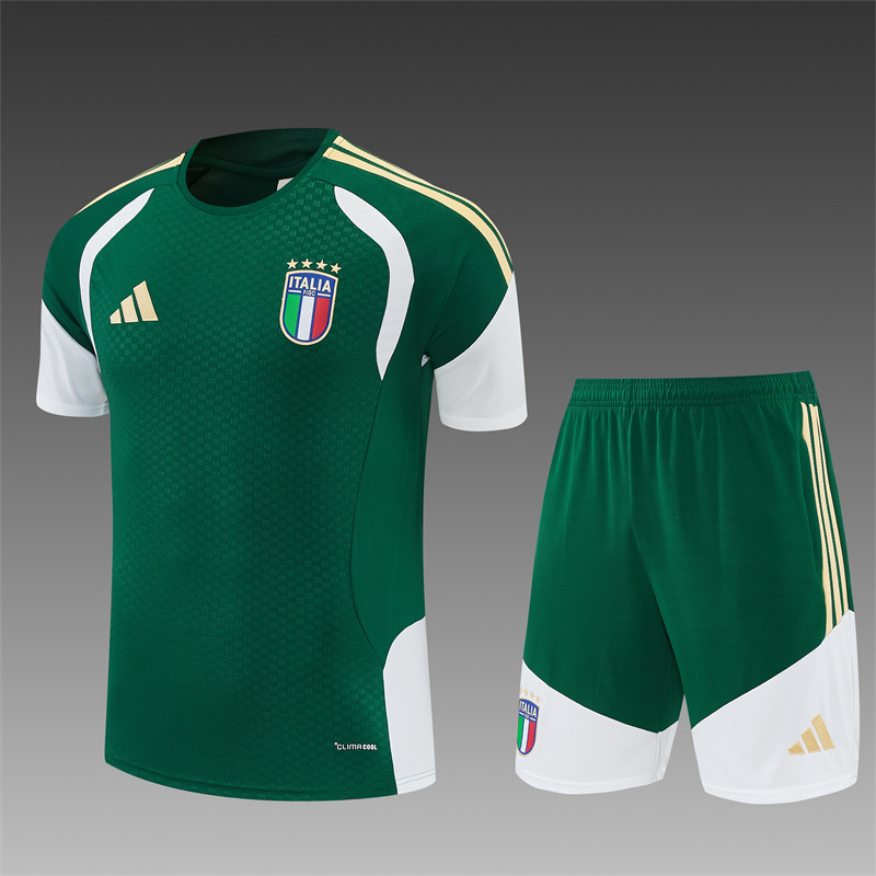 2026/27 Italy Green Short Sleeve Tracksuits