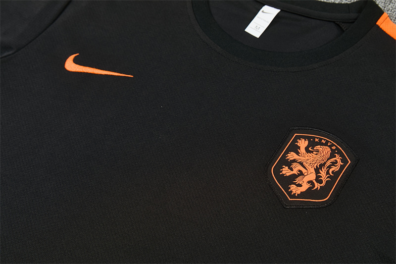 2026/27 Netherlands Black Short Sleeve Tracksuits