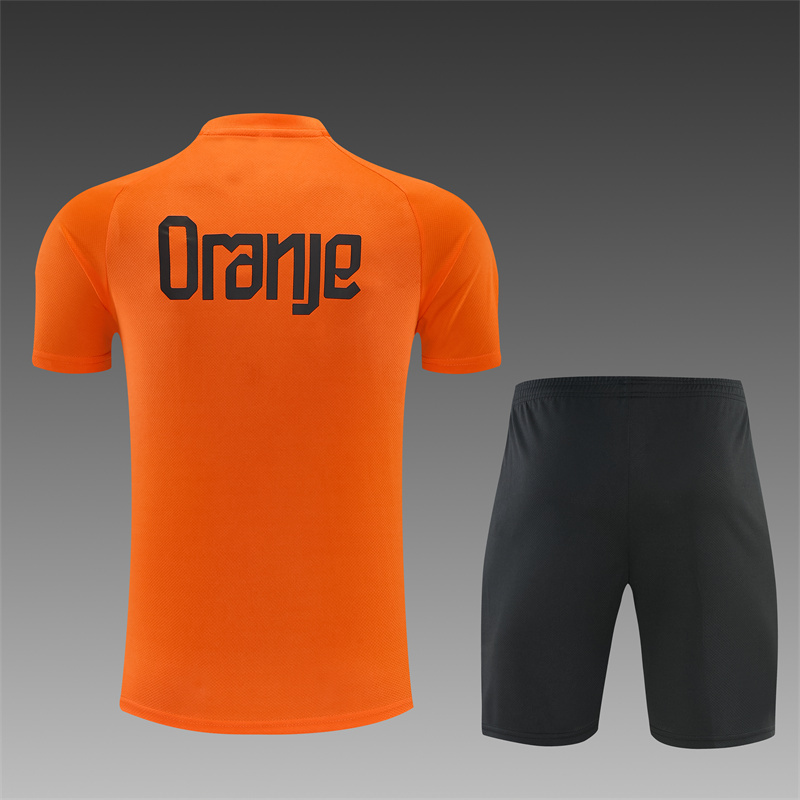 2026/27 Netherlands orange Short Sleeve Tracksuits