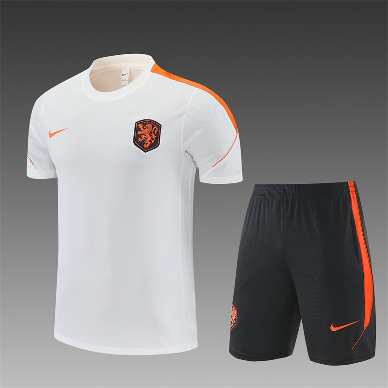 2026/27 Netherlands White Short Sleeve Tracksuits