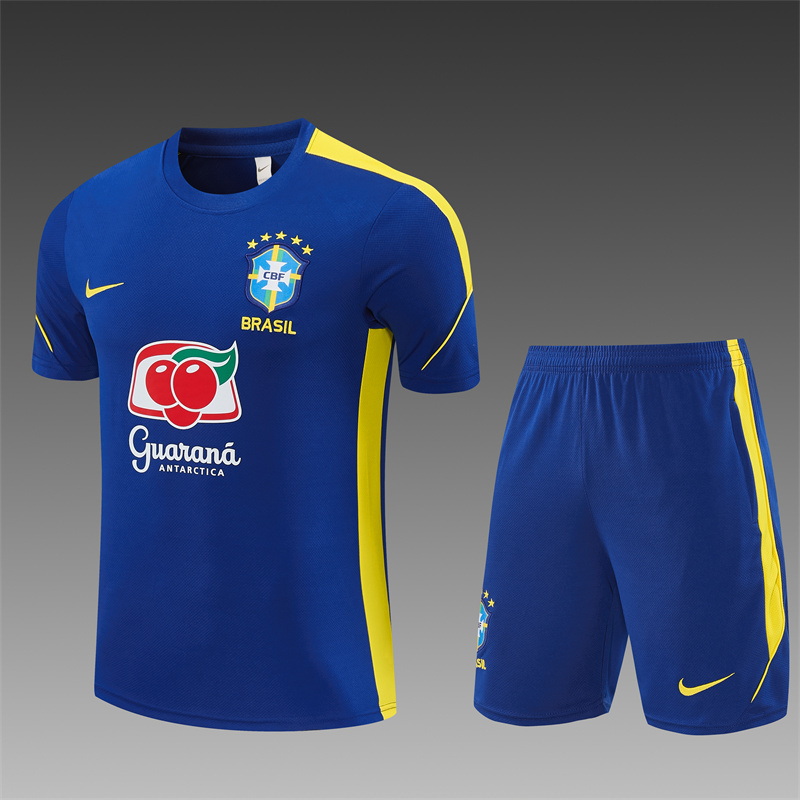 2026/27 Brazil Bright blue Short Sleeve Tracksuits