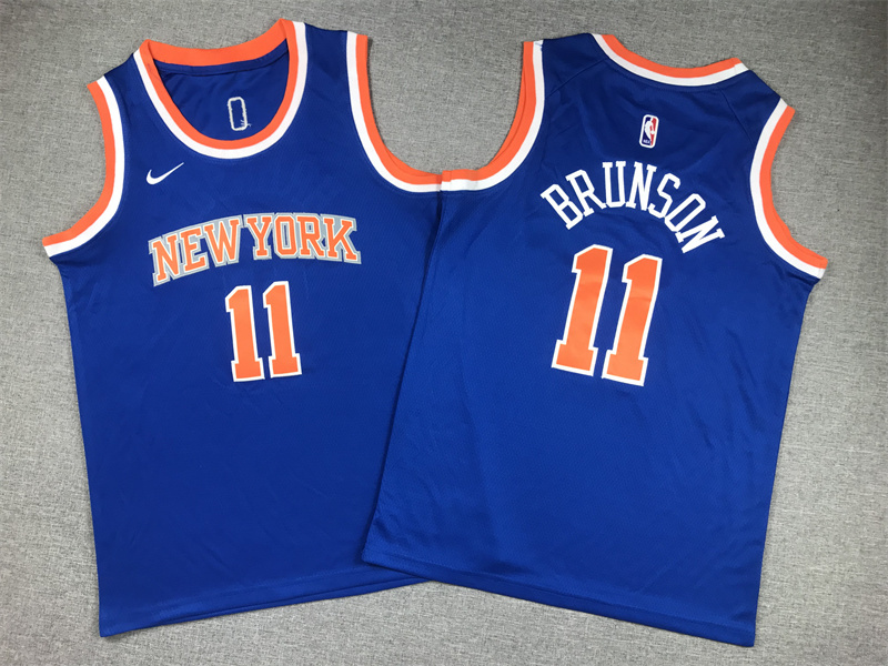 New York Knicks #11 Blue Basketball Jersey