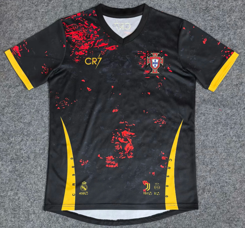 2026-27 Portugal Black CR7 Football Jersey