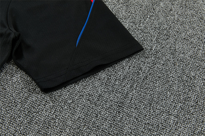 26/27 PSG Black Short Sleeve Tracksuits PSG