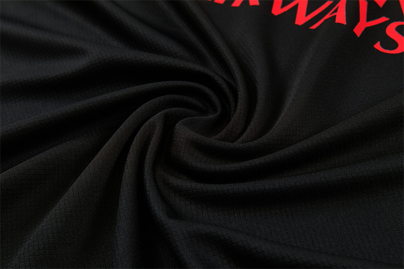 26/27 PSG Black Short Sleeve Tracksuits PSG