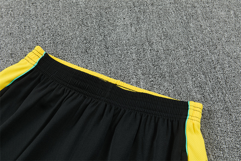 26/27 Jordan Brazil Black and Yellow Short Sleeve Tracksuits