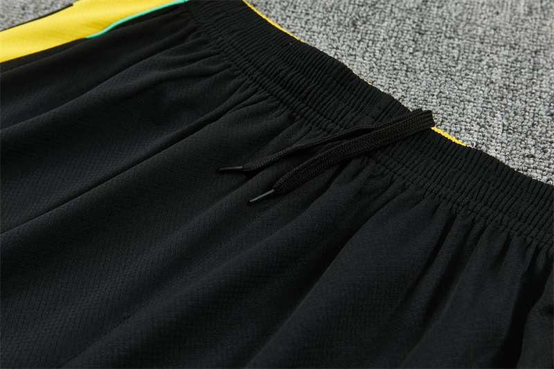 26/27 Jordan Brazil Black and Yellow Short Sleeve Tracksuits