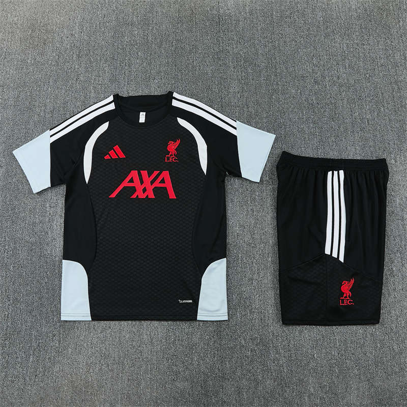 26/27 Liverpool Black Short Sleeve Tracksuits